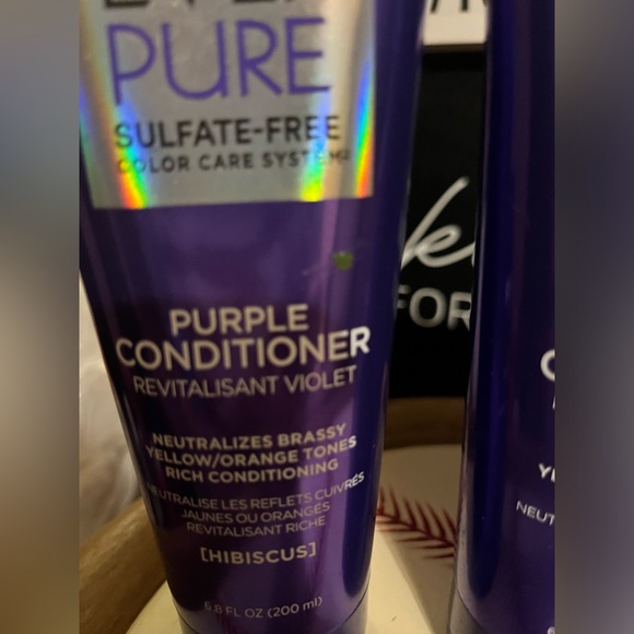 3-LoReal Ever Pure PURPLE SHAMPOO PURPLE CONDITIONER 4 TONING BLONDE BLEACH HAIR - Picture 11 of 13